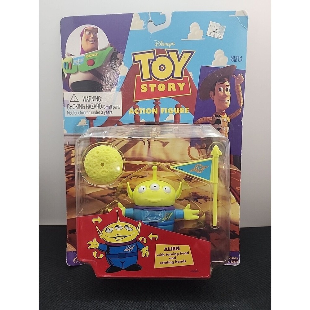 Toy Story 1 Original Green Alien Action Figure Moc Mip Think Way Toys Pixar 1995